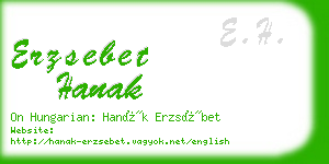 erzsebet hanak business card